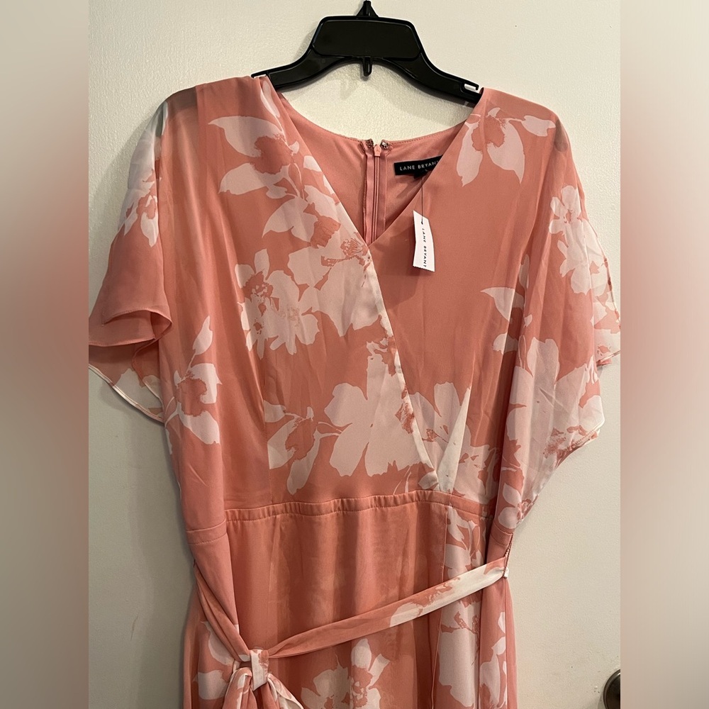 Lane Bryant Pink Floral Dress Size 16 NWT - Picture 8 of 15